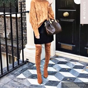 Goodnight Macaroon Marlo OTK Suede Boots Brown